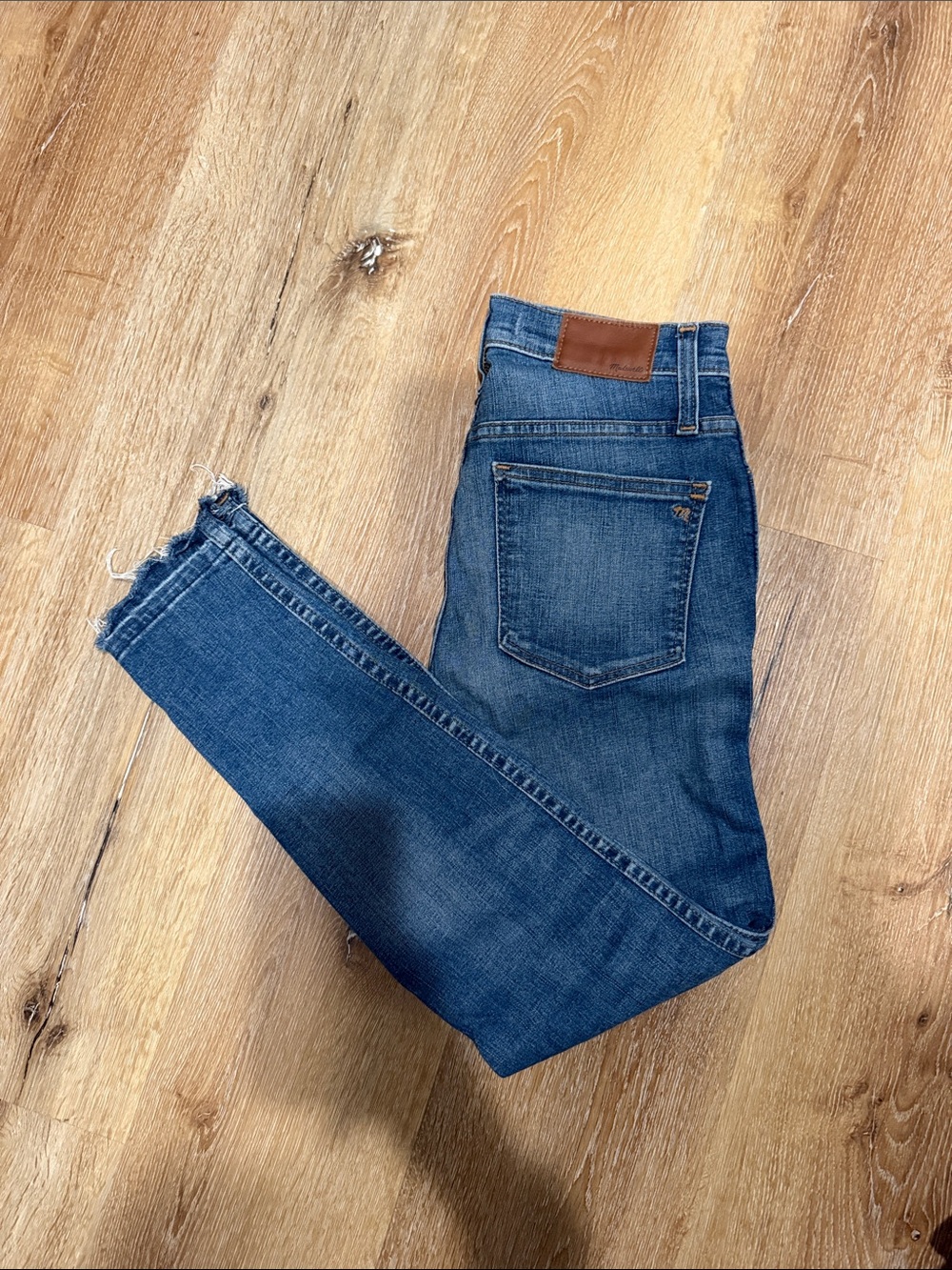 Madewell high rise skinny with cute dye trim (26P)